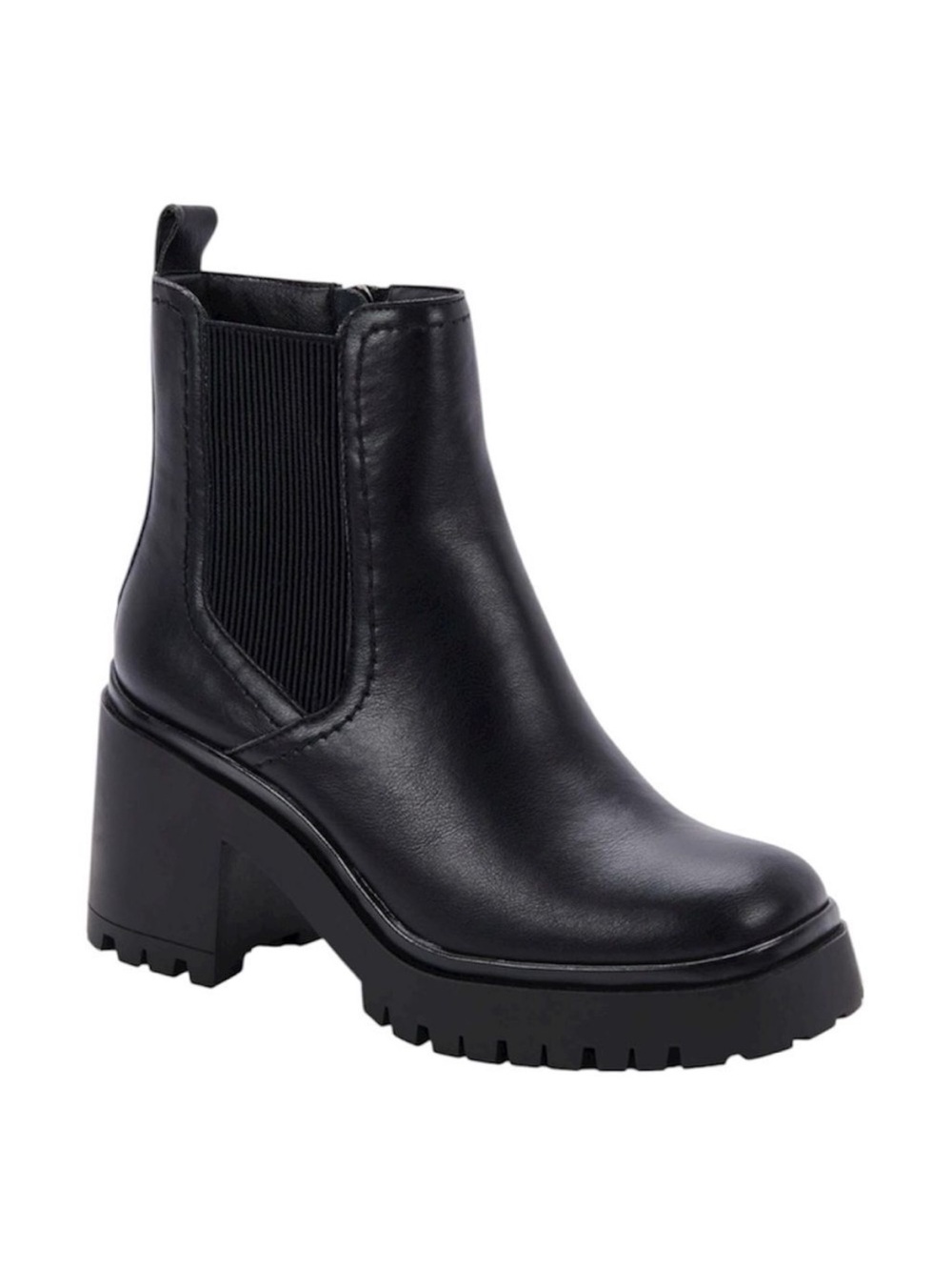 NIB Aqua College Raine Waterproof Black Suede Chelsea Boots Square Toe Women's 8